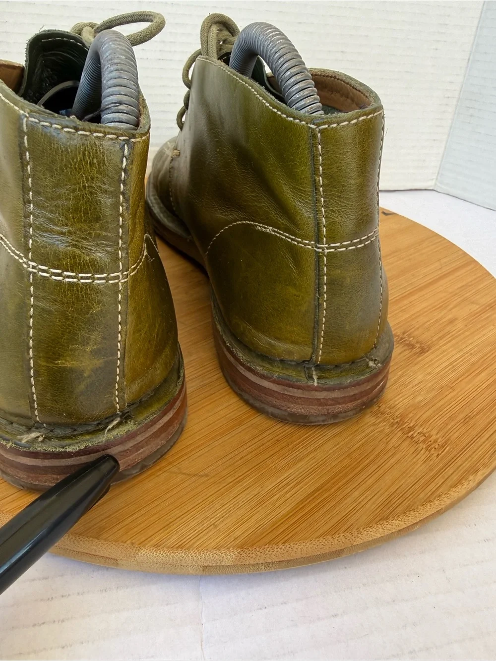 Cole Haan Nathan Chukka Ankle Boots Men’s 8.5 Olive Green Leather C12106